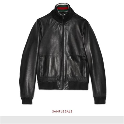 giubbino pelle gucci uomo